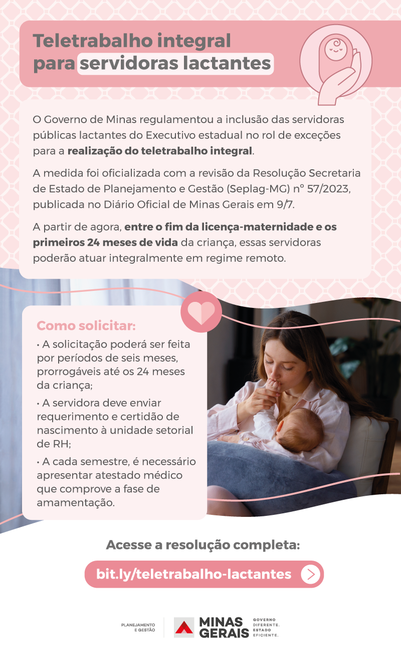 Teletrabalho Integral para Servidoras Lactantes 